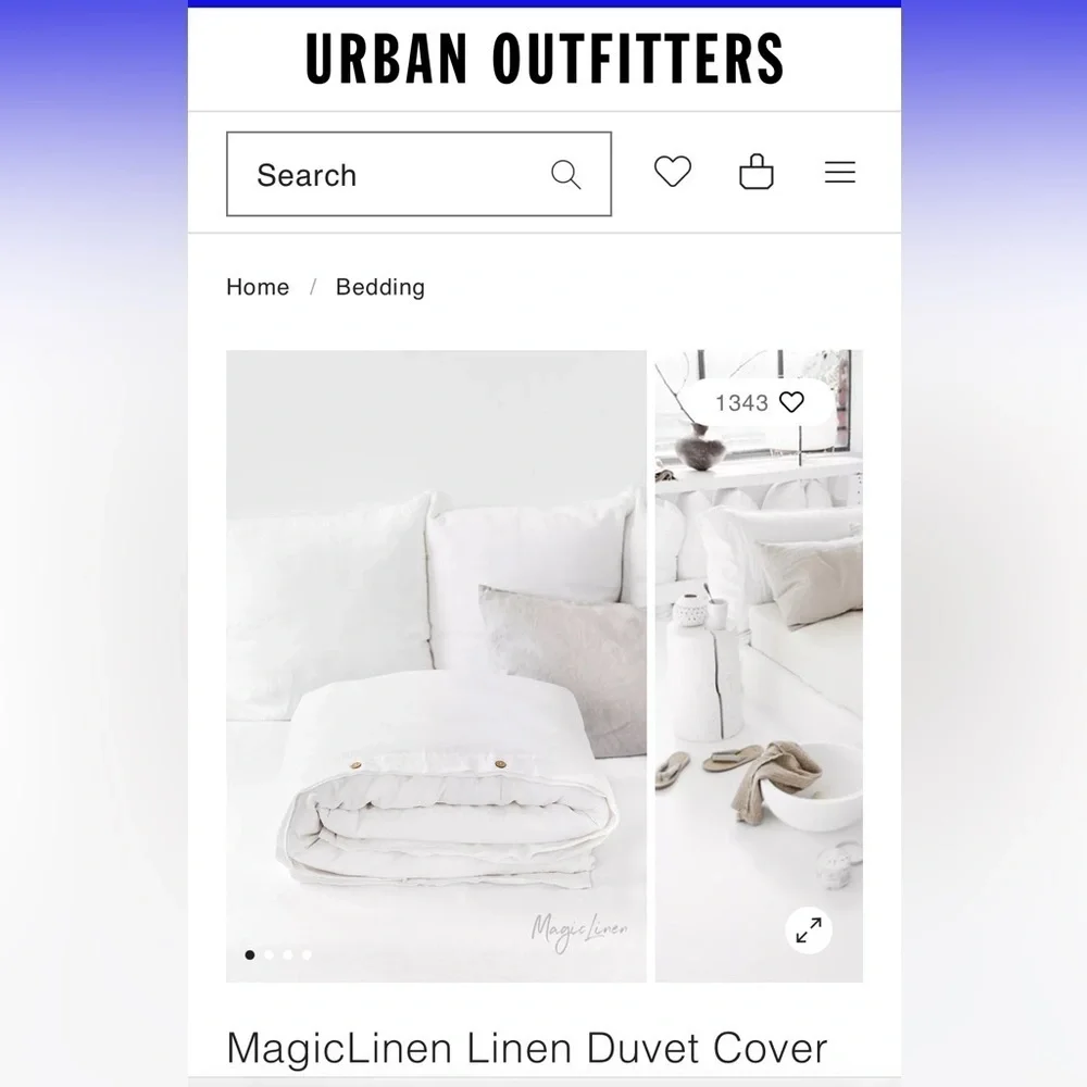 Urban Outfitters x Magic Linen Duvet Cover Size Queen NWT